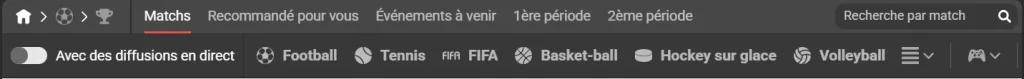 Offre sportive